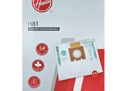 Bolsa Pure Hepa Hoover H81 Para Aspirador Telios Extra 4 Unidades