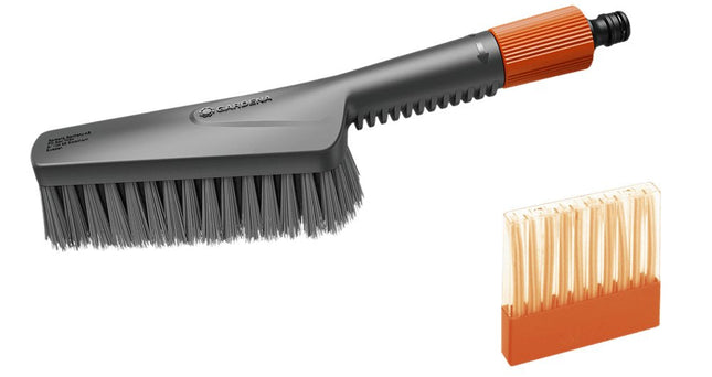Gardena Set De Lavado Cleansystem Con Cepillo De Mano S Suave, Cepillo Gris, Incluye 10 Barras De Jabón 18860-20