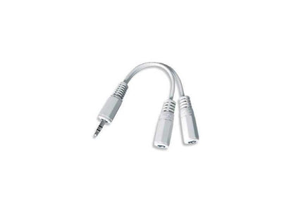 Cable Audio Splitter 3.5mm/10cm Wht Cca-415-0.1m Gembird