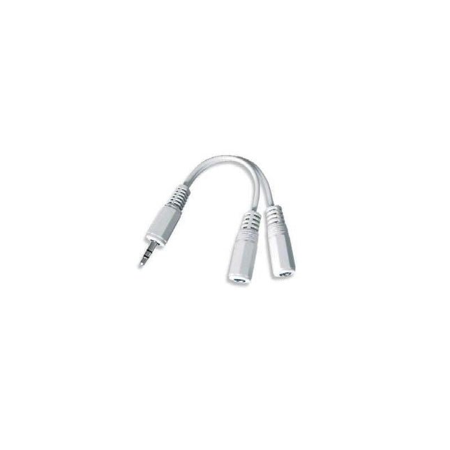 Cable Audio Splitter 3.5mm/10cm Wht Cca-415-0.1m Gembird