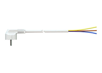 Cable Con Clavija Schuko 5m 3x1,5mm 4,8mm 16a 250v T/Tl Blanco. Solera 7000/5.