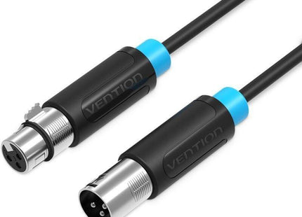Cable Estéreo Vention Bbfbh Xlr Macho Xlr Hembra 2m Negro