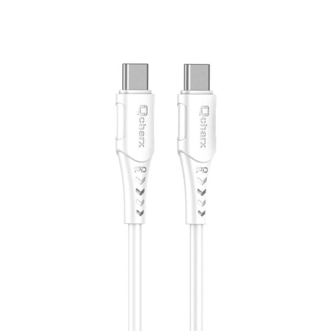 Cable Qcharx Sofia Tipo C A Tipo C 3a 60w 1 M Pvc Blanco