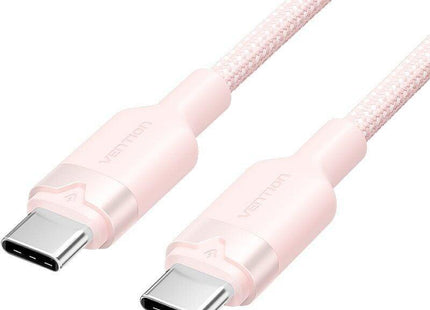 Cable Usb 2.0 Tipo-C 3a Vention Trdph Usb Tipo-C Macho Usb Tipo-C Macho Hasta 60w 480mbps 2m Rosa
