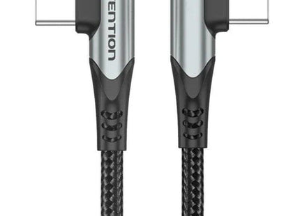 Cable Usb 2.0 Tipo-C 90  Vention Tanhd Usb Tipo-C Macho Usb Tipo-C Macho Hasta 100w 480mbps 50cm Gris