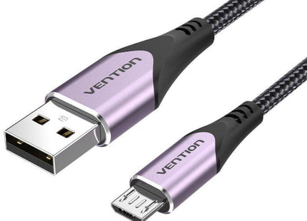 Cable Usb 2.0 Vention Coavg Usb Macho Microusb Macho Hasta 60w 480mbps 1.5m Purpura