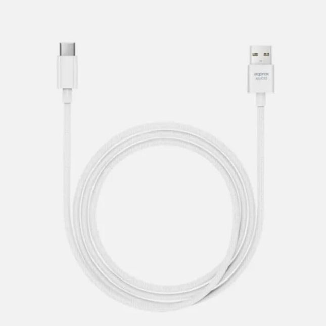 Cable Usb A Type-C 1m Blanco Approx <Span Style='Color: Rgb(119, 119, 119); Font-Family: Lato, Arial, Helvetica, Sans-Serif; Font-Size: 14px; Font-Style: Normal; Font-Variant-Ligatures: Normal; Font-Variant-Caps: Normal; Font-Weight: 400; L