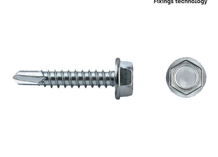 Caja 100 Unid. Punta Broca Hexagonal Din/Ref 7504k Ø6,3x63mm Zincado Celo