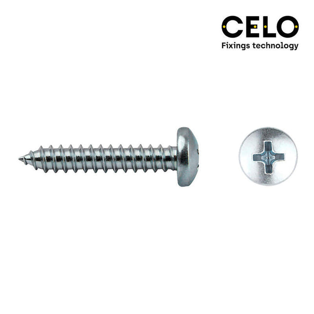 Caja 100 Unid. Tornillo Chapa Alomada Philips Din/Ref 7981 5,5x60mm Zincado Celo