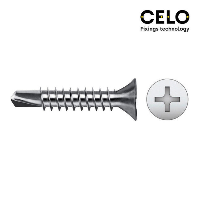 Caja 500 Unid. Punta Broca Avellanada Philips Din/Ref 7504p Ø4,8x38mm Zincado Celo