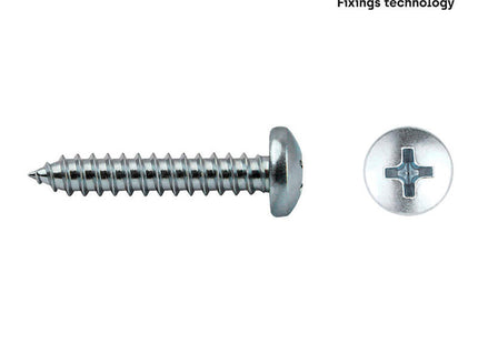 Caja 500 Unid. Tornillo Chapa Alomada Philips Din/Ref 7981 3,9x16mm Zincado Celo