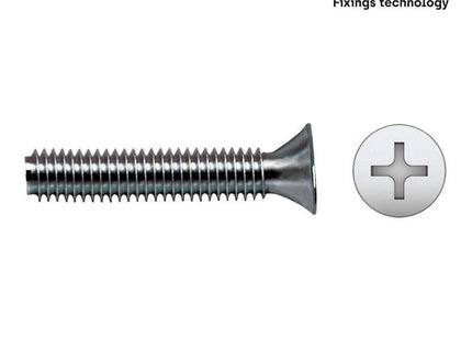 Caja 500 Unid. Tornillo Metrico Avellanado Phillips Din/Ref965 Ø5x10mm Zincado Celo