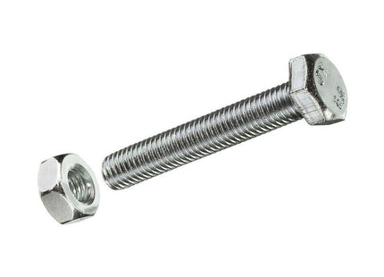 Caja L 15 Unid. Tornillo Metrica Cab Hex+Tuerca Cinc M 8x80mm Fadix