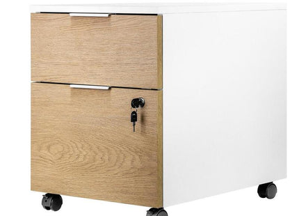 Cajonera Artisan Combinación Blanca Y Madera Natural