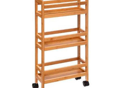 Carro Slim De Baño De Bambú 74.5x36x15cm Colección 'Desserte'