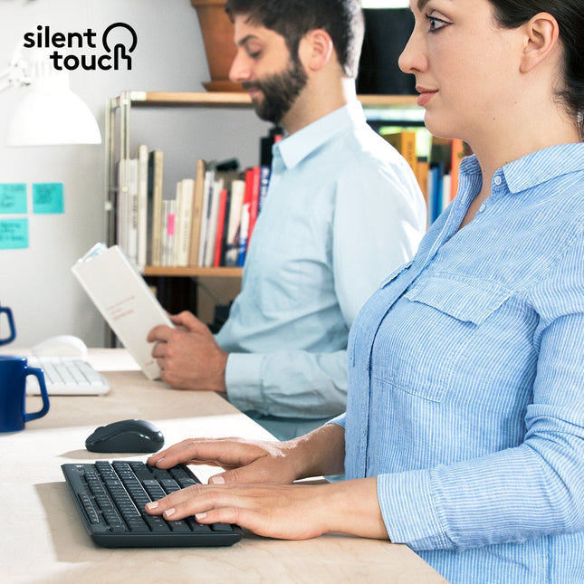 Teclado Ingles + Ratón Logitech Mk295 Usb Qwerty Internacional Ee.Uu. Grafito