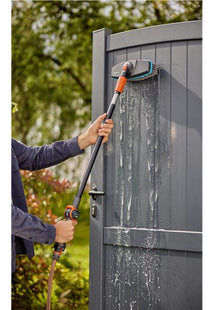 Set De Lavado Gardena Cleansystem  Suave Con Mango S, Cepillo Gris/Turquesa, Anchura Útil 27 Cm 18826-20