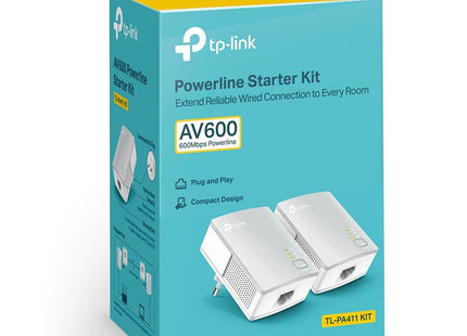 Tp-Link Tl-Pa411kit Mini Adaptador Powerline Av600