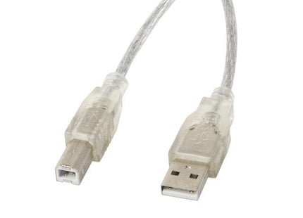 EAN 5901969413571 - Lanberg CA-USBA-12CC-0050-TR cable USB USB 2.0 5 m USB B Transparente imagen 1