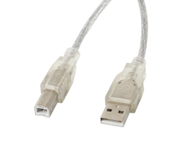 EAN 5901969413571 - Lanberg CA-USBA-12CC-0050-TR cable USB USB 2.0 5 m USB B Transparente imagen 1