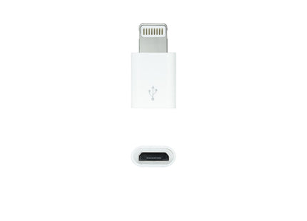 Nanocable Adaptador Lightning A Micro Usb - Lightning/M-Micro B/H - Blanco