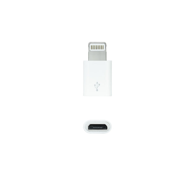 Nanocable Adaptador Lightning A Micro Usb - Lightning/M-Micro B/H - Blanco