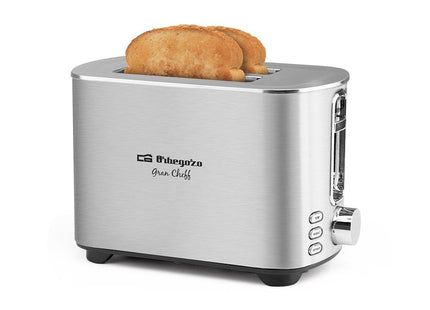 Orbegozo To 5030 Tostadora De Doble Rebanada - Potente Y Versatil Tostador Con 6 Niveles De Tostado - Funciones De