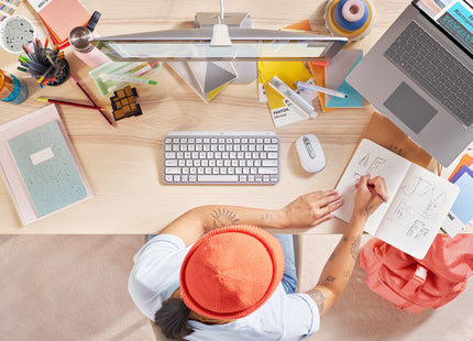 Teclado Francés Logitech Mx Keys Mini Rf Wireless + Bluetooth AErty Gris