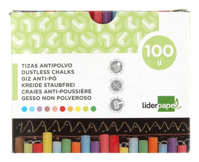 Tiza Color Antipolvo Caja 100u