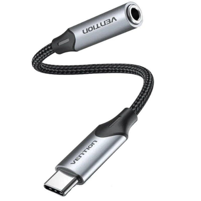 Conversor Vention Bgmhf Jack 3.5 Hembra Usb Tipo-C Macho 1m Gris