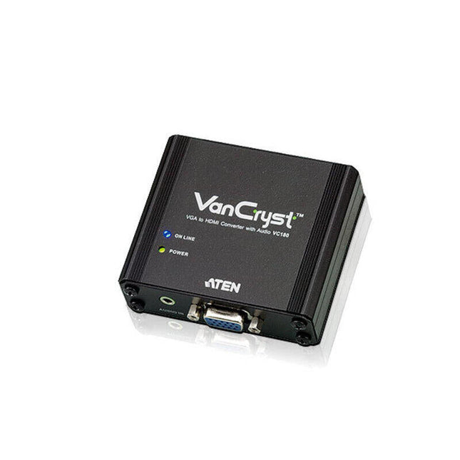 Convertidor Vga A Hdmi, Aten Vc180, Hasta 1080p, Con Audio