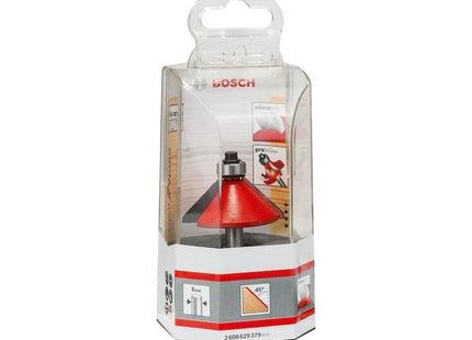 Cortador De Chaflanes Bosch Expert Para Madera, Ø 44 Mm, 45° (Eje Ø 8mm, Doble Filo, Rodamiento Axial De Bolas), 45° 2608629379