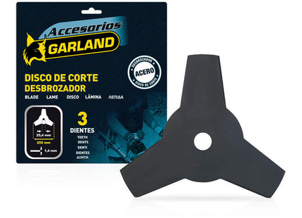 Cuchilla 3 D Para Desbrozadora 255x25,4x1,4mm 7100255143 Garland