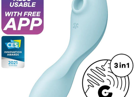 5 Estimulador Y Vibrador Satisfyer Curvy Trinity  - Azul