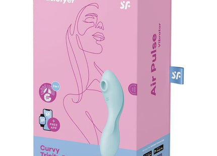 5 Estimulador Y Vibrador Satisfyer Curvy Trinity  - Azul