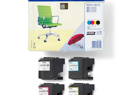 Tinta Original Brother Lc-229 Lc-225xl Alta Capacidad Multipack Cian Magenta Amarillo Negro