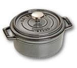 Staub Cocotte 12cm Round Graphite Grey, Cast Iron