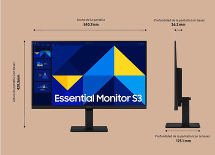 Monitor Samsung 24" Ls24d304gauxen Fhd 100hz Ips