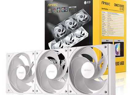 Ventilador Pc Antec Connect 120 3x Vent Reverse 120mm Rgb Blanco