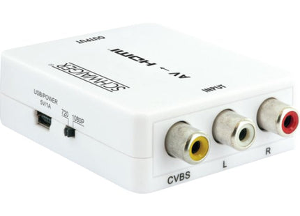 Schwaiger Hdmrca01 513 Conversor De Vídeo Con Escalador 1920 X 1080 Pixeles Av A Hdmi