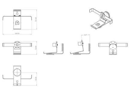 EAN 7350105211850 - Multibrackets 1850 soporte de altavoz Pared Acero, Aluminio Blanco imagen 5