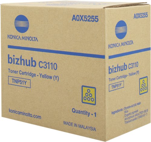Toner Original Konica Minolta Bizhub C3110 Amarillo A0x5255/Tnp51y