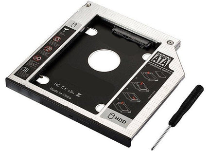 Ewent Sata Iii Ssd/Hdd Installation Frame For Cd/Dvd/Blu-Ray Drive Ewent Ew7003, Acrilonitrilo Butadieno Estireno (Abs), Aluminio, Negro, Blanco, 2.5", 129 Mm, 128 Mm, 9,5 Mm
