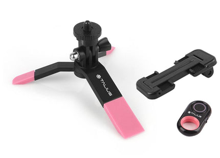 Talius Kit Tripode Selfie Tri01 Bluetooth Rosa Inc Disparador Bluetooth