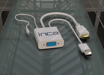 Inca Ivth-01 Adaptador Convertidor Vga A Hdmi Usb Audio Macho-Hembra Hdmi