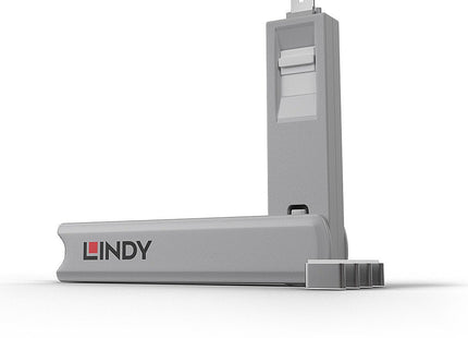 Lindy 40427 Bloqueador De Puerto Bloqueador De Puerto + Clave Usb Tipo C Blanco 5 Pieza(S)