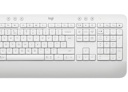 Teclado Ingles Logitech Signature Mk650 Ratón Incluido Rf Wireless + Bluetooth Qwerty Internacional De Ee.Uu. Blanco