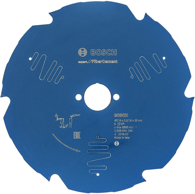 Hoja De Sierra Circular Bosch Professional Expert Para Fibrocemento, Ø 165 Mm, Orificio 4z 30 Mm, Para Sierras Tronzadoras E Ingletadoras 2608644346