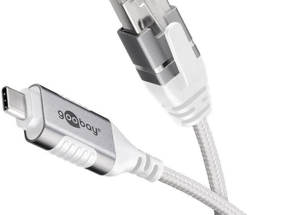 EAN 4040849743856 - Goobay 74385 cambiador de género para cable USB 3.1 type A RJ45 Blanco imagen 2