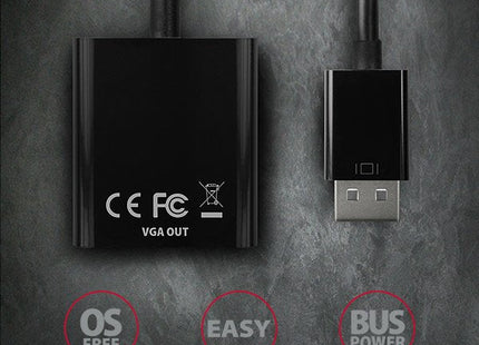 EAN 8595247904386 - Axagon RVD-VGN adaptador de cable de vídeo 0,15 m DisplayPort VGA (D-Sub) Negro imagen 6